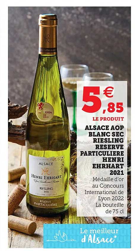 alsace aop blanc sec riesling reserve particulière henri ehrhart 2021