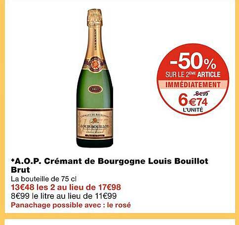 aop crémant de bourgogne louis bouillot brut