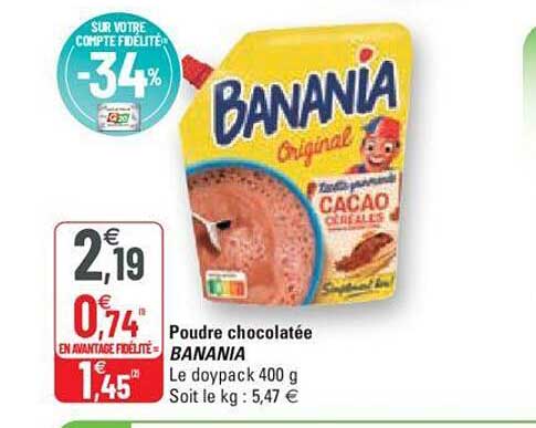 banania poudre chocolatée