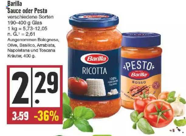 barilla sauce oder pesto