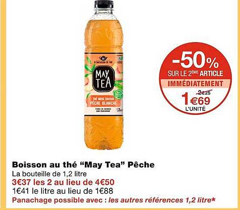 boisson au thé "may tea" pêche