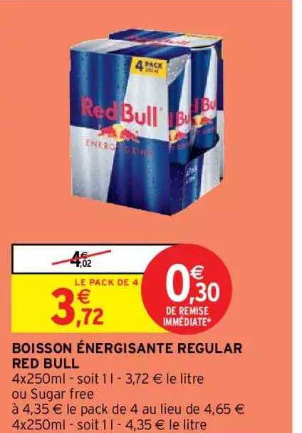 boisson énergisante regular red bull