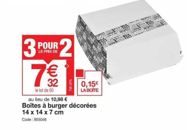 boîtes à burger décorées