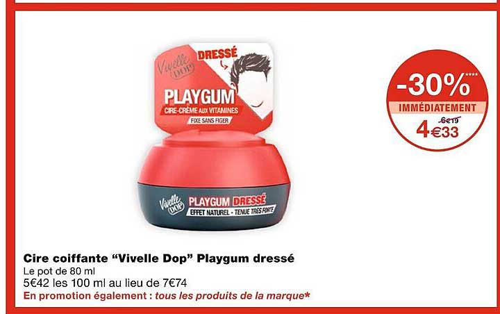 Cire Coiffante „vivelle Dop“ Playgum Dressé