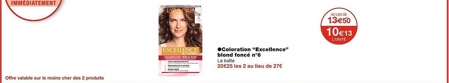 coloration excellence blond foncé n°6