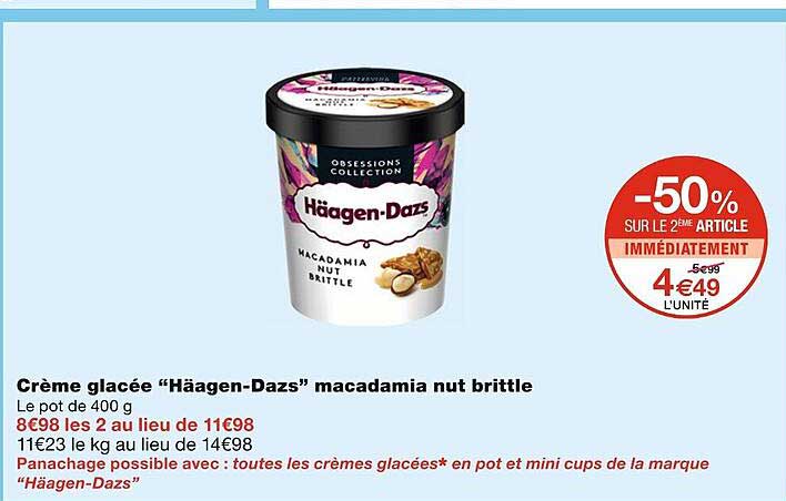 crème glacée häagen-dazs macadamia nut brittle