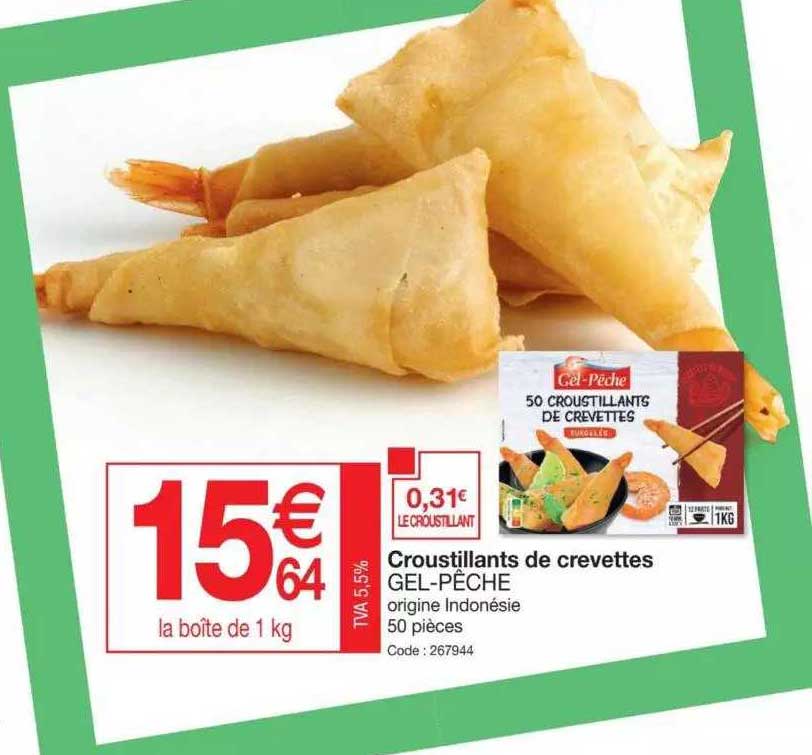 croustillants de crevettes gel-pêche