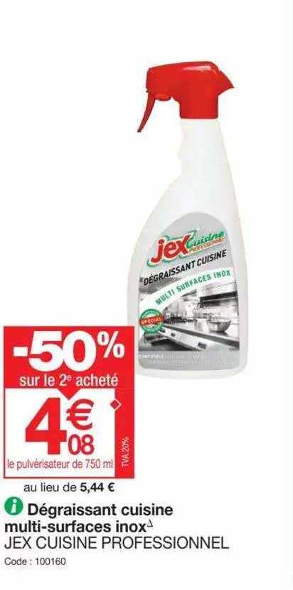Dégraissant Cuisine Multi-surfaces Inox Jex Cuisine Professionnel