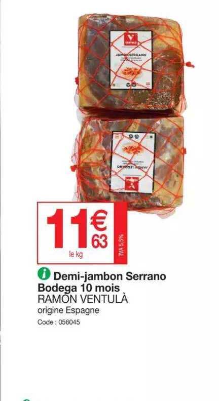 demi-jambon serrano bodega 10 mois ramon ventulà