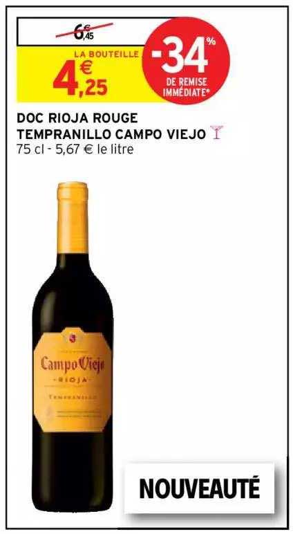 doc rioja rouge tempranillo campo viejo