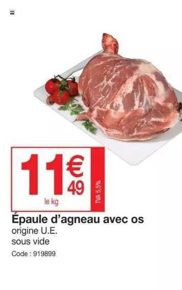 épaule d'agneau avec os
