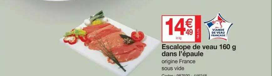 escalope de veau dans l'épaule