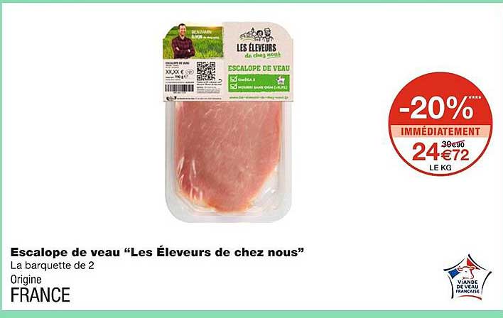 escalope de veau les éleveurs de chez nous
