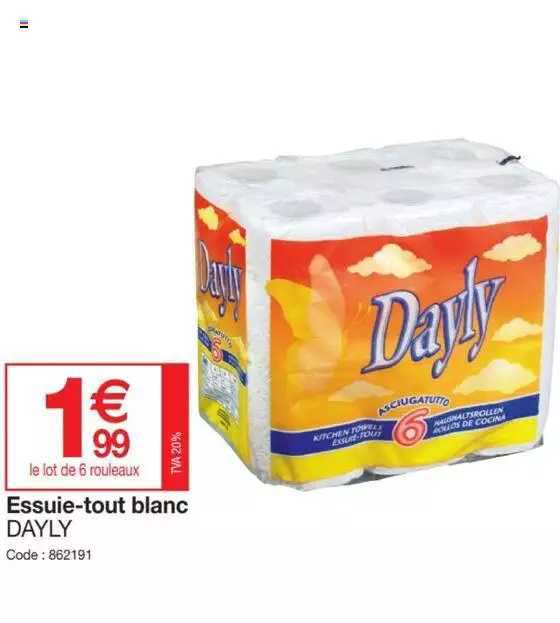 essuie-tout blanc dayly