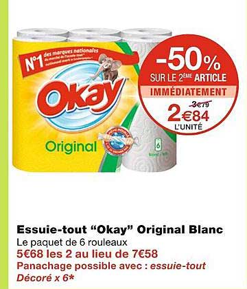 essuie-tout okay original blanc