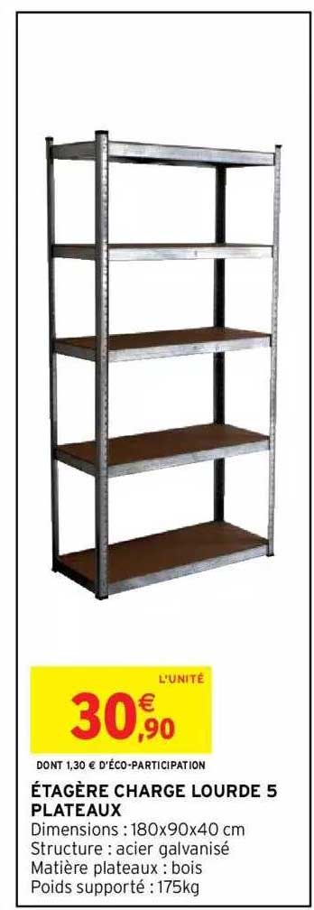 étagère charge lourde S plateaux