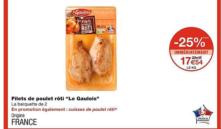 Filets De Poulet Rôti Le Gaulois