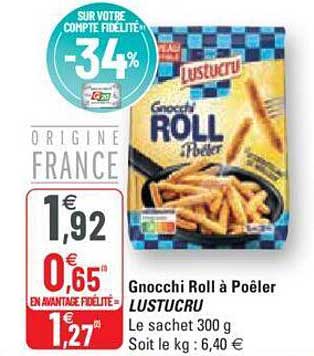 gnocchi roll à poêler lustucru