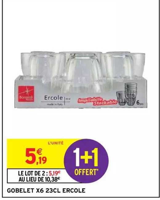 gobelet x6 23 cl ercole