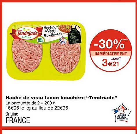 haché de veau façon bouchère tendriade