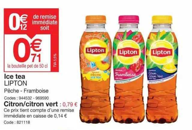 ice tea lipton ou citron-citron vert