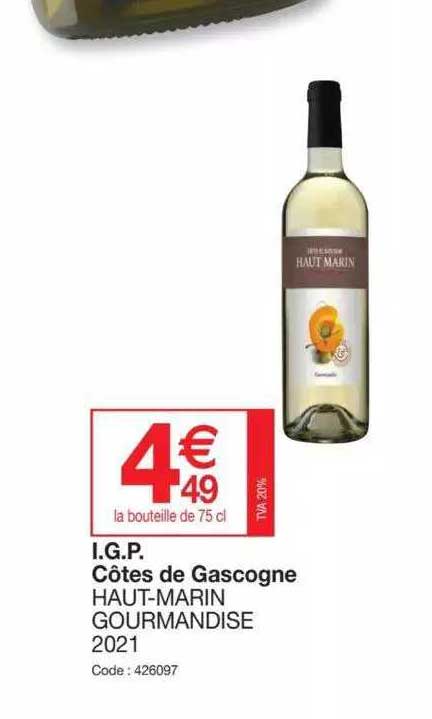 igp côtes de gascogne haut-marin gourmandise