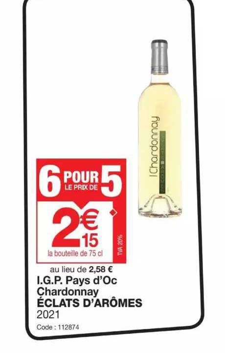 igp pays d'oc chardonnay éclats d'arômes