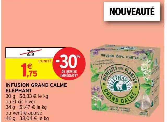 infusion grand calme éléphant