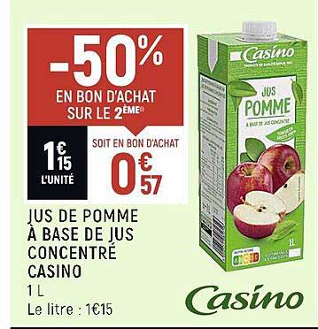 Jus De Pomme à Base De Jus Concentré Casino