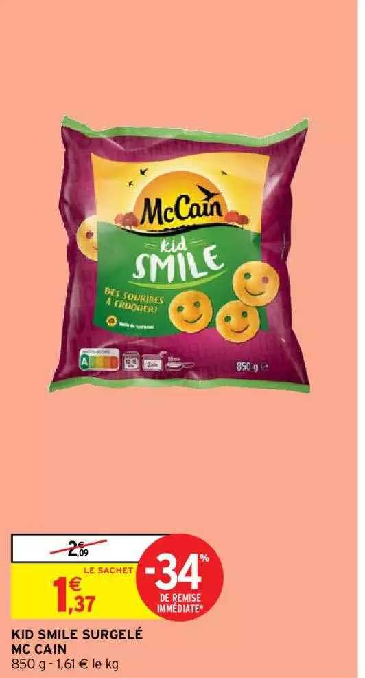 kid smile surgelé mc cain