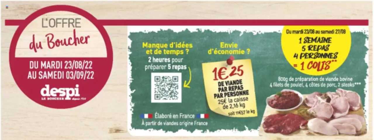 l'offre du boucher