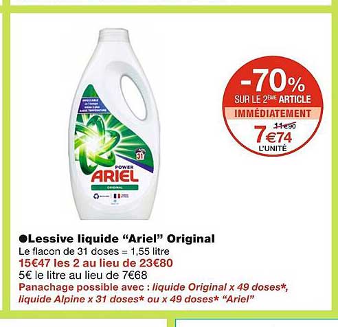 Lessive Liquide Ariel Original