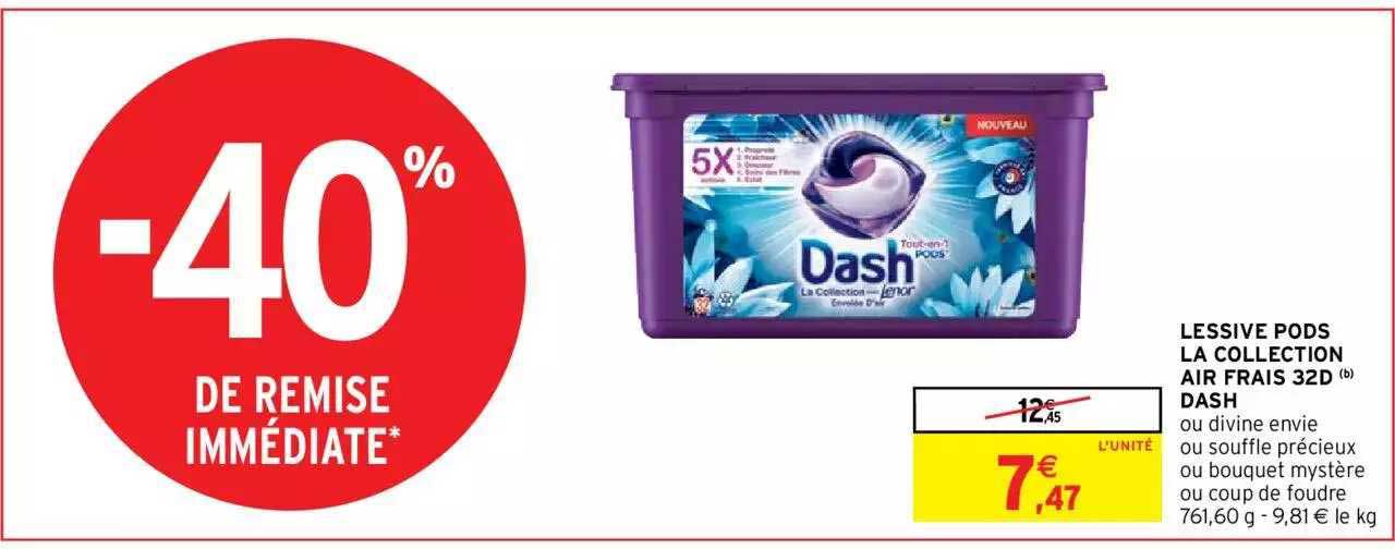lessive pods la collection air frais 32d dash