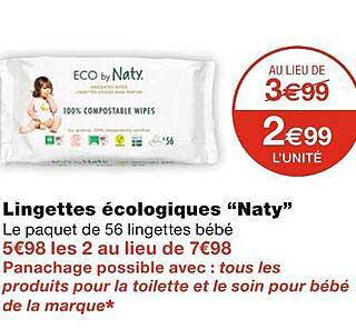 Lingettes écologiques Naty