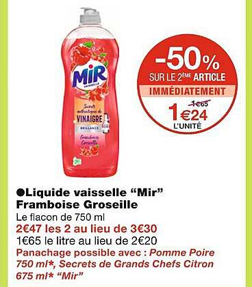 Liquide Vaisselle Mir Framboise Groseille