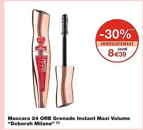 mascara 24 ore grenade instant maxi volume deborah milano