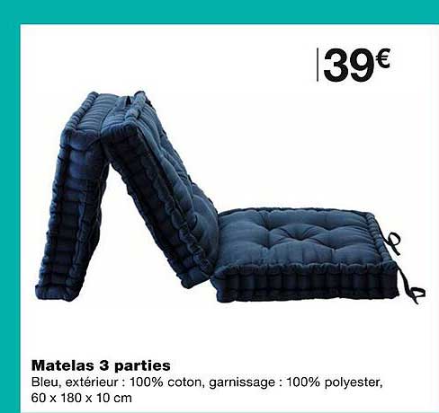 matelas 3 parties