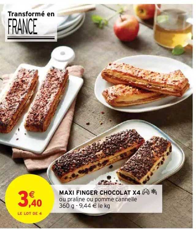 maxi finger chocolat x4