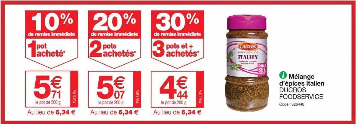 mélange d'épices italien ducros foodservice