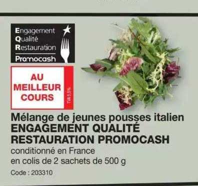 mélange de jeunes pousses italien engagement qualité restauration promocash