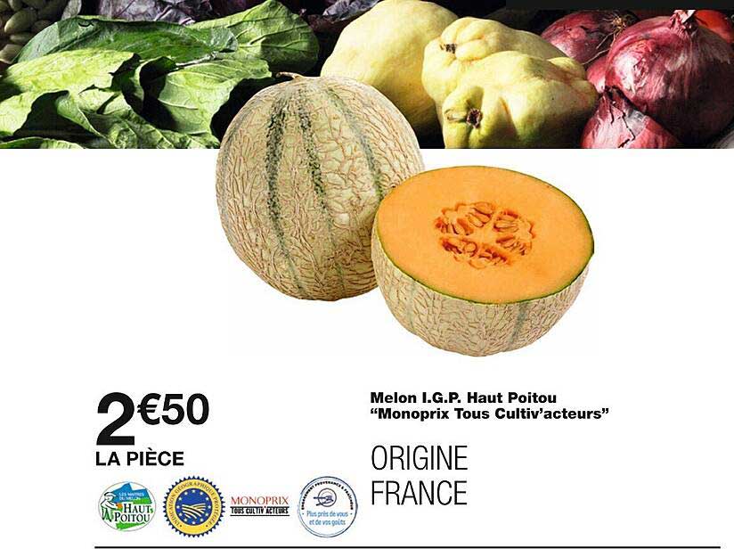 melon igp haut poitou monoprix tous cultiv'acteurs