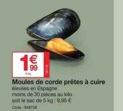 moules de corde prêtes à cuire