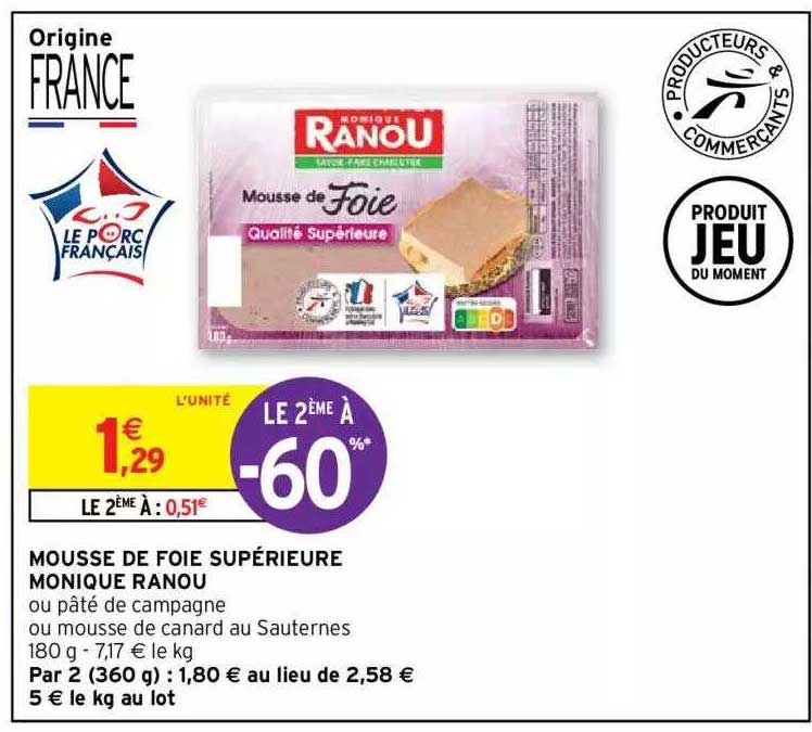 mousse de foie supérieure monique ranou