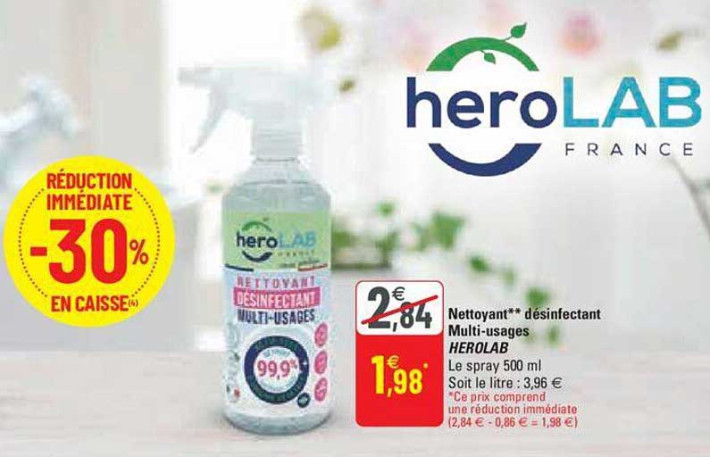 nettoyant désinfectant multi-usages herolab