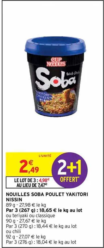 nouilles soba poulet yakitori nissin