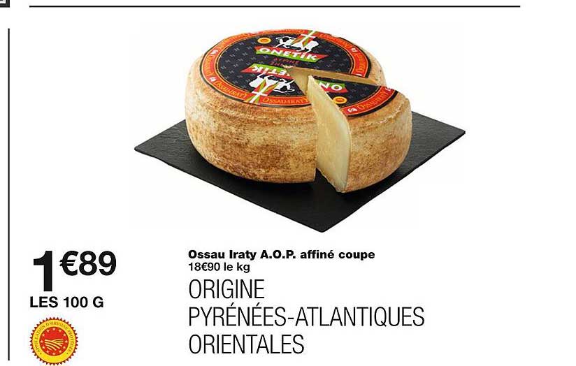 ossau iraty aop affiné coupe