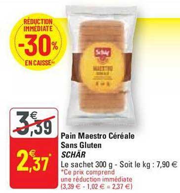 pain maestro céréale sans gluten schär