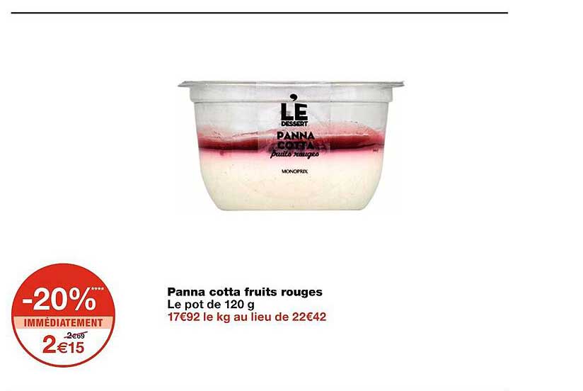 panna cotta fruits rouges