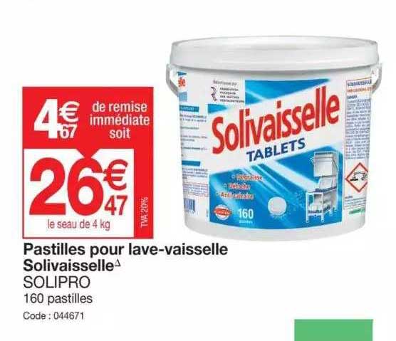 pastilles pour lave-vaisselle solivaisselle solipro