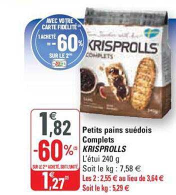 petits pains suédois complets krisprolls